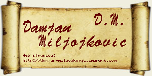 Damjan Miljojković vizit kartica